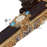 Пистолет старинный, инкрустирован серебром., арт №2359