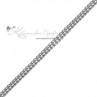 Цепочка из серебра "Кобра", ширина 6 мм 9909 