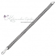 Браслет серебряный "Кобра" , ширина 1,1 см 3985 