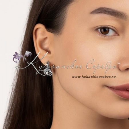 Серьги серебряные, коллекция VАмпир  