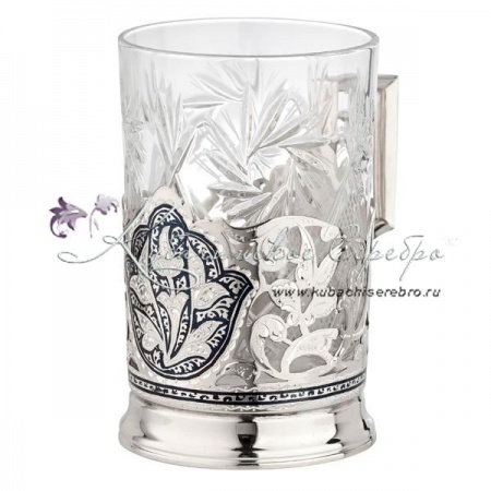 Серебряный подстаканник с чернением